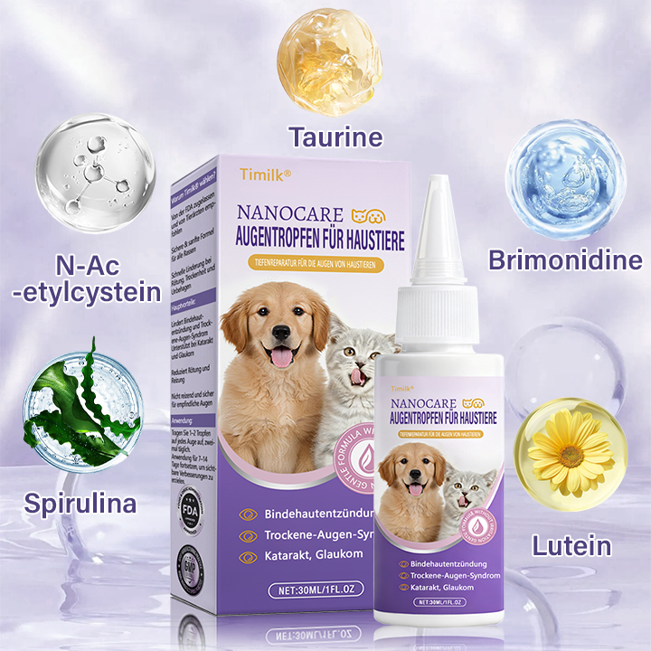 Timilk® NanoCare Augentropfen für Haustiere 🔥