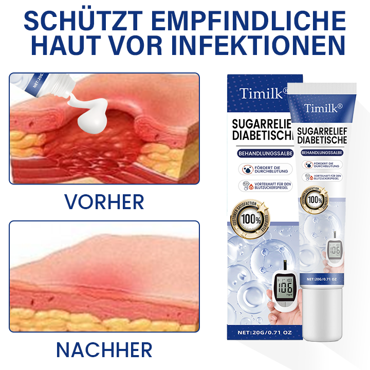 Timilk® SugarRelief Creme zur Behandlung von Diabetes