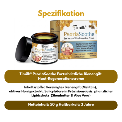 Timilk® PsoriaSoothe Fortschrittliche Bienengift Haut-Regenerationscreme