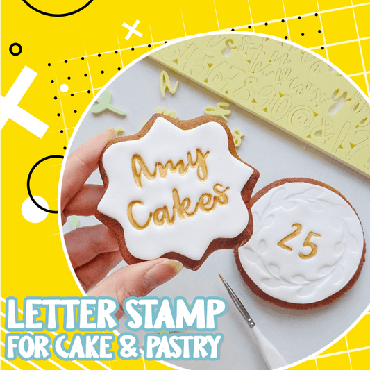 Buchstabenstempel für Kuchen und Gebäck