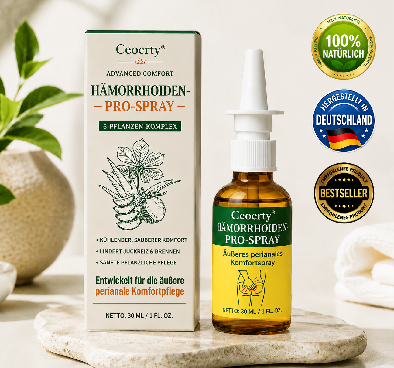 Ceoerty® Advanced Comfort Hämorrhoiden PRO Spray✨